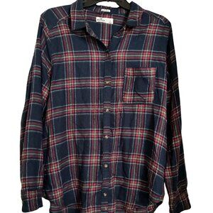 Hollister Boyfriend Fit Flannel Shirt Large